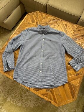 Tommy Hilfiger Navy & White Gingham Button-Down Shirt